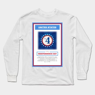 Independence Day - United States - For 4th of july - Print Design Poster - 17062013 Long Sleeve T-Shirt